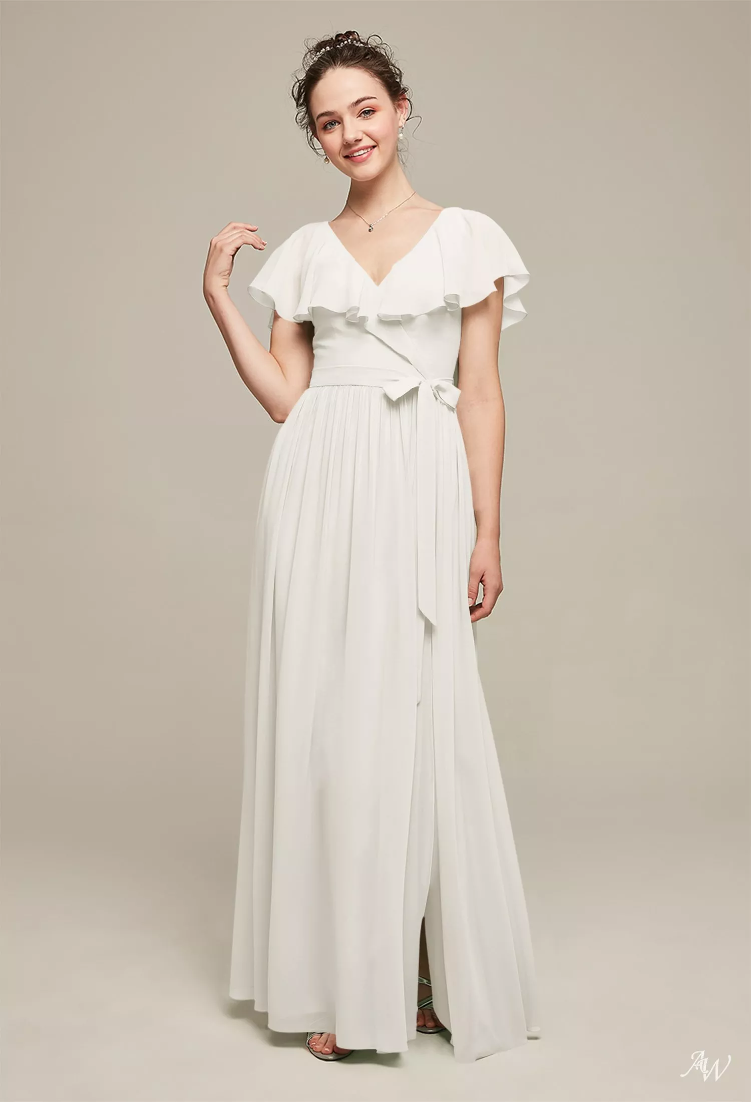 short ivory bridesmaid dresses Light Blue Spaghetti Straps Cowl Neck Short Bridesmaid Dresses, MBD218 main image 1
