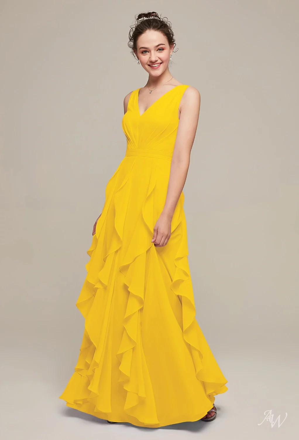 AW Bianca Mustard Yellow Bridesmaid Dresses | AW.Bridal