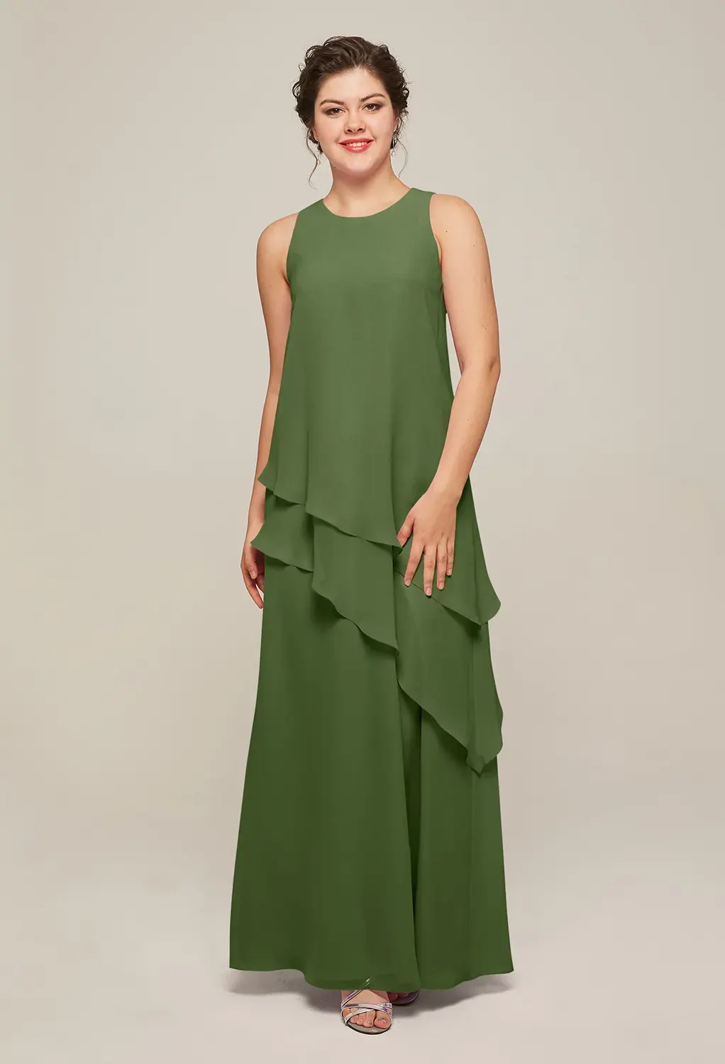 olive green mother of the bride dress shops colorado Sheath/Column Mother of the Bride Dresses with Sequins Pearl Pink main image 1