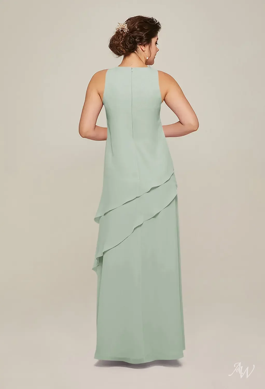 slim fit dress slacks Kaycee Drop Waist Maxi Dress Sage main image 0