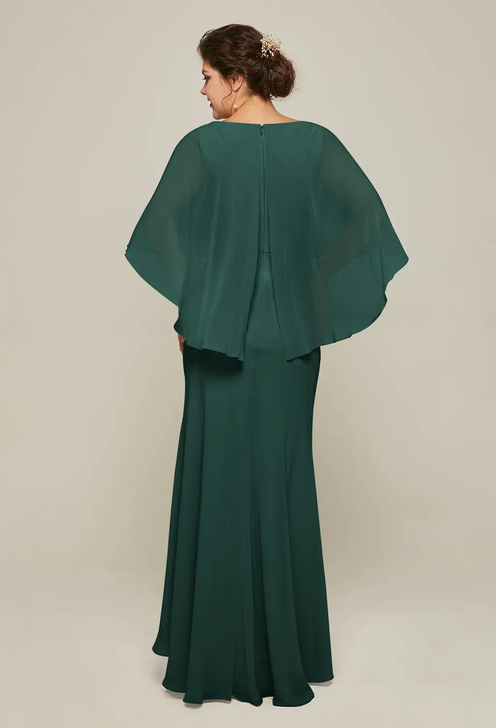 slim fit dress slacks Luxury Beaded Prom Dresses Long Sleeve High Neck Mother of The Bride Dresses 22084 Green / US14 main image 1