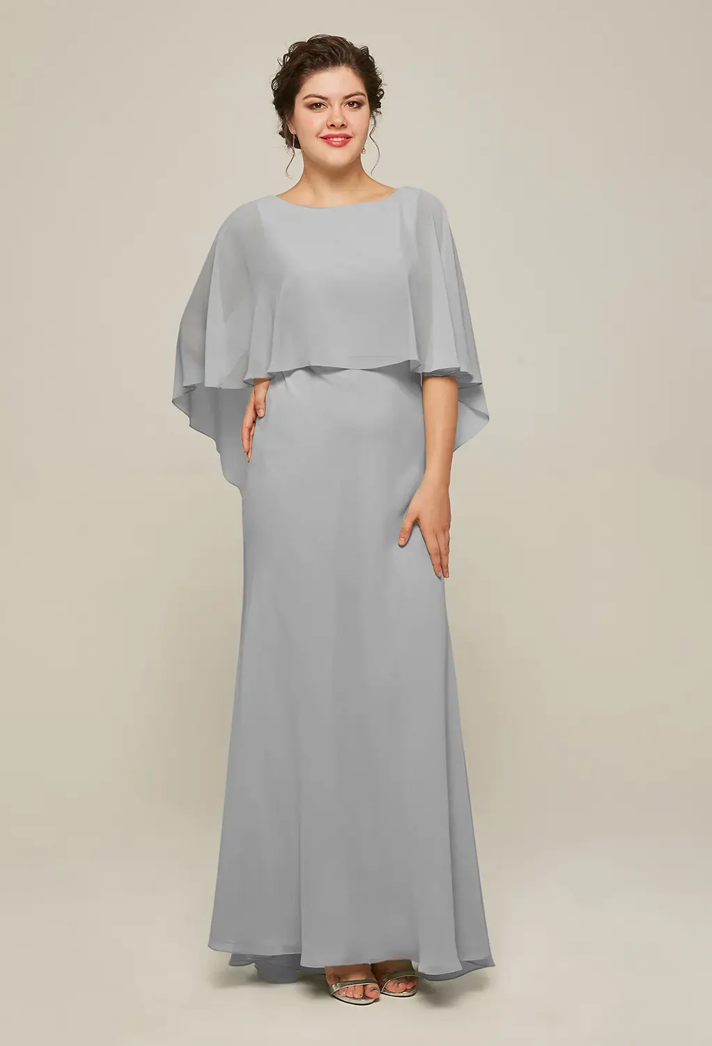 slim fit dress slacks Dove Gray Lace Mini Dress - Elopement Outfit main image 1