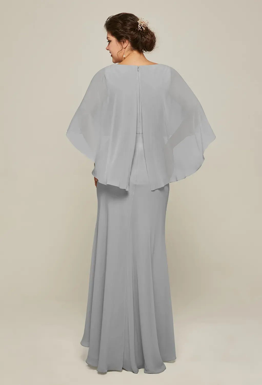 dove grey mother of the bride dresses Silver Grey Sheath Satin Half Sleeves Mother Of The Bride Dress main image 0