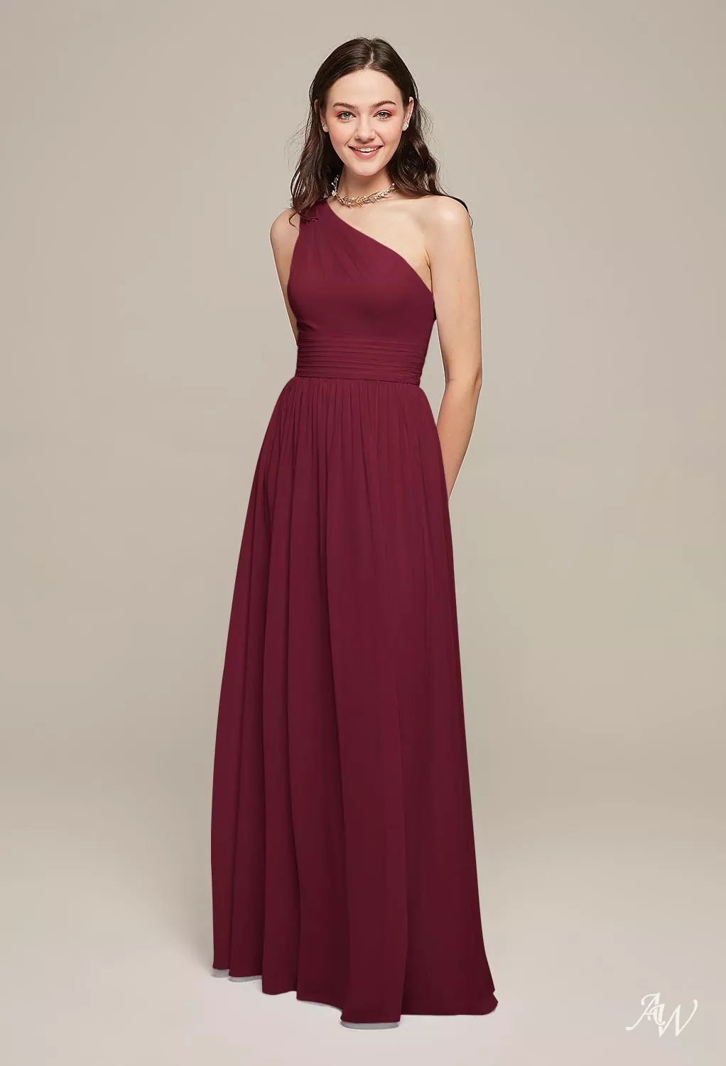 alexis burgundy dress Raw Sienna Satin Bridesmaid Dress Mermaid Floor-Length