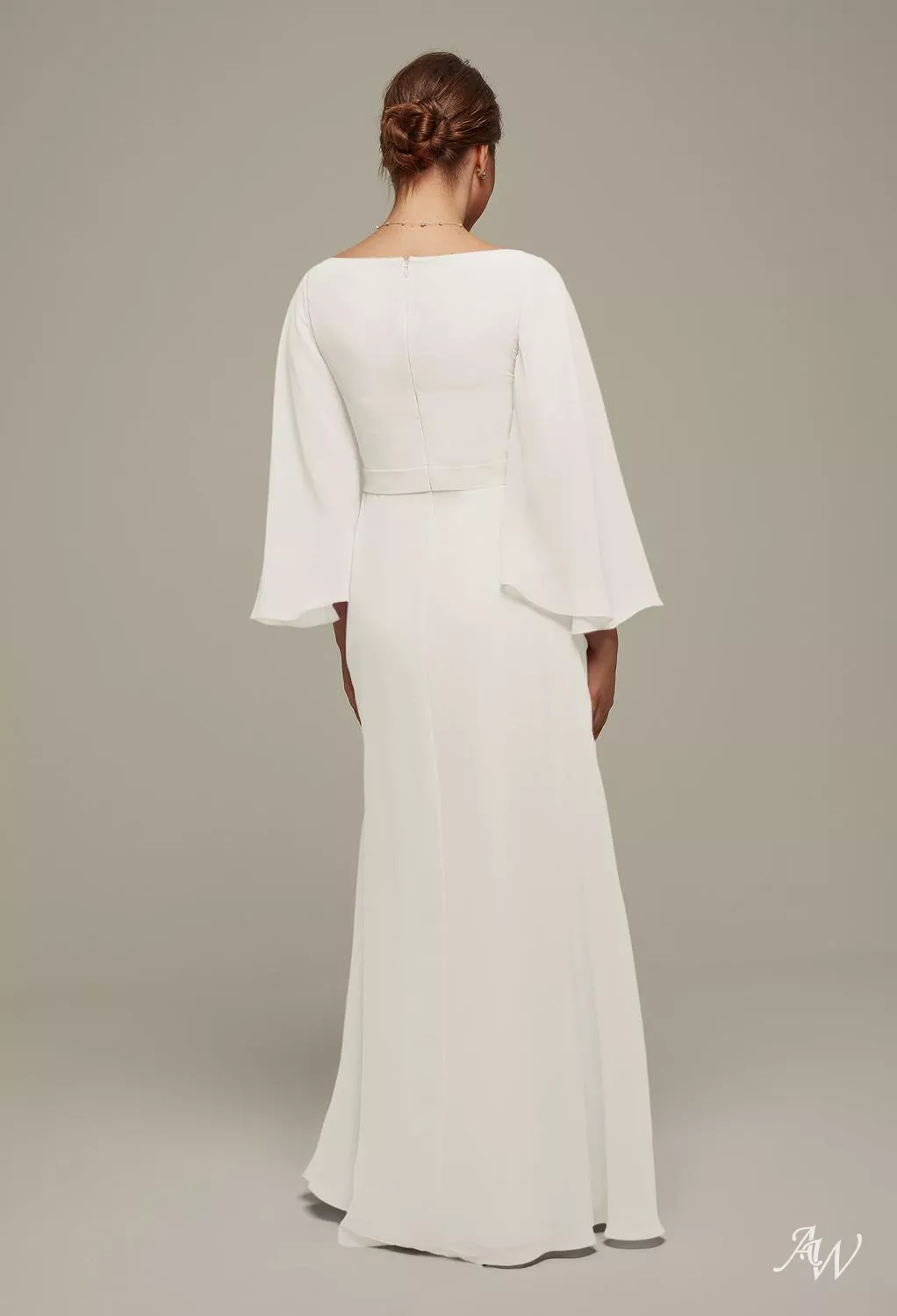 ivory mother of the bride dresses white dress Anoola D434 Sand Mother of Bride Dress Pockets Sleeve Mother Of The Bride Dresses