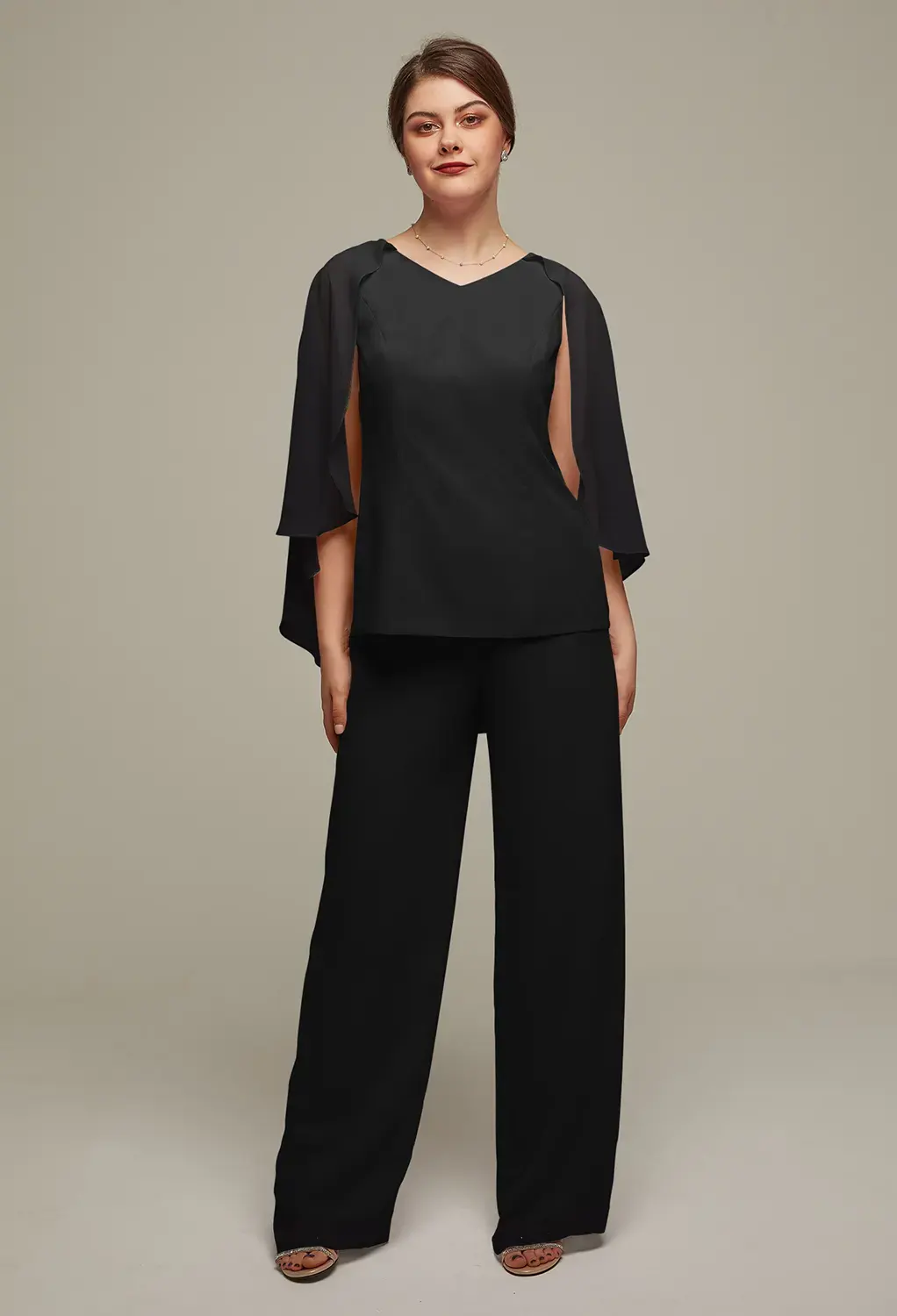 AW Henrietta Black  Pants Mother of the Bride Dresses