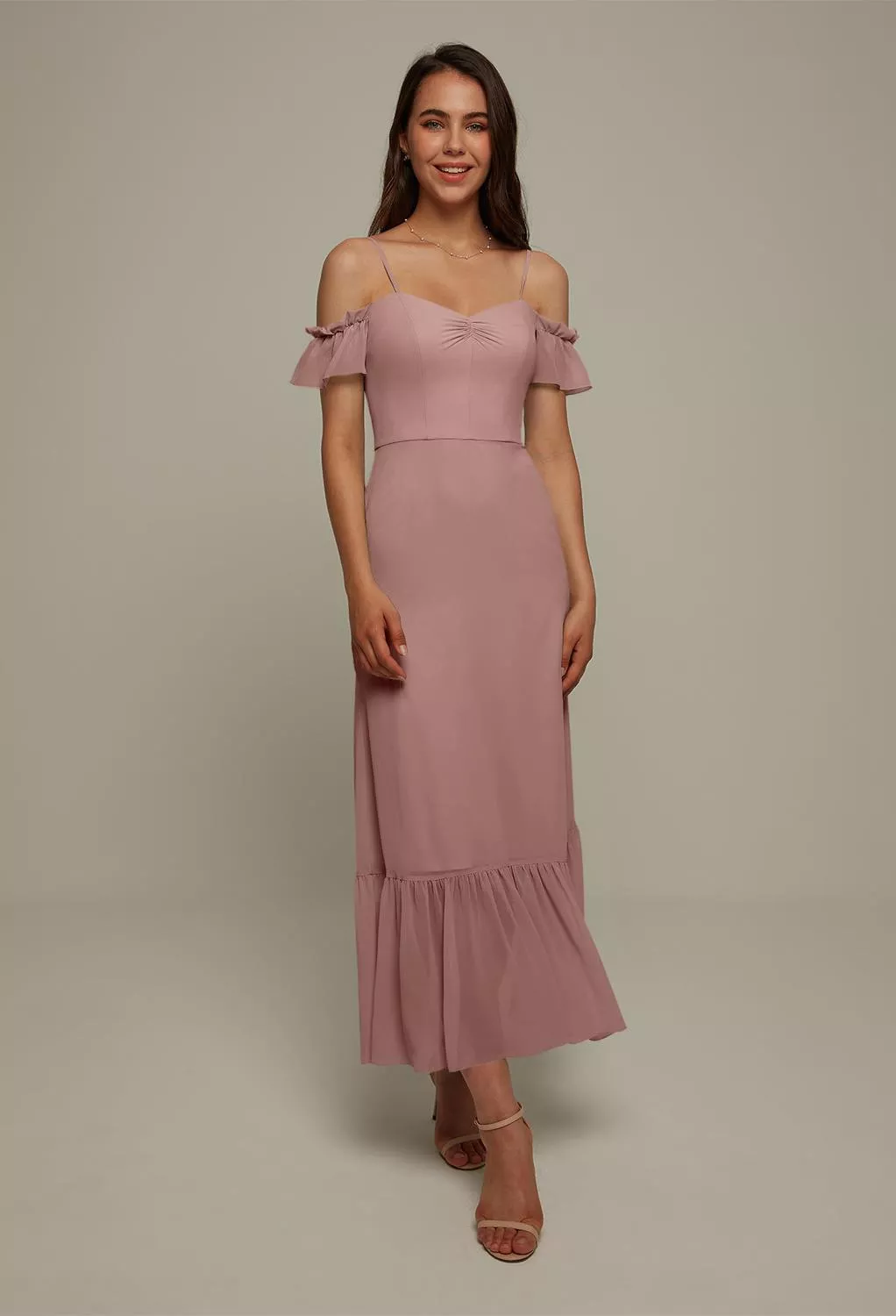 strapless open back dress Briar Embellished Corset Mini Dress in Dusty Rose main image 1