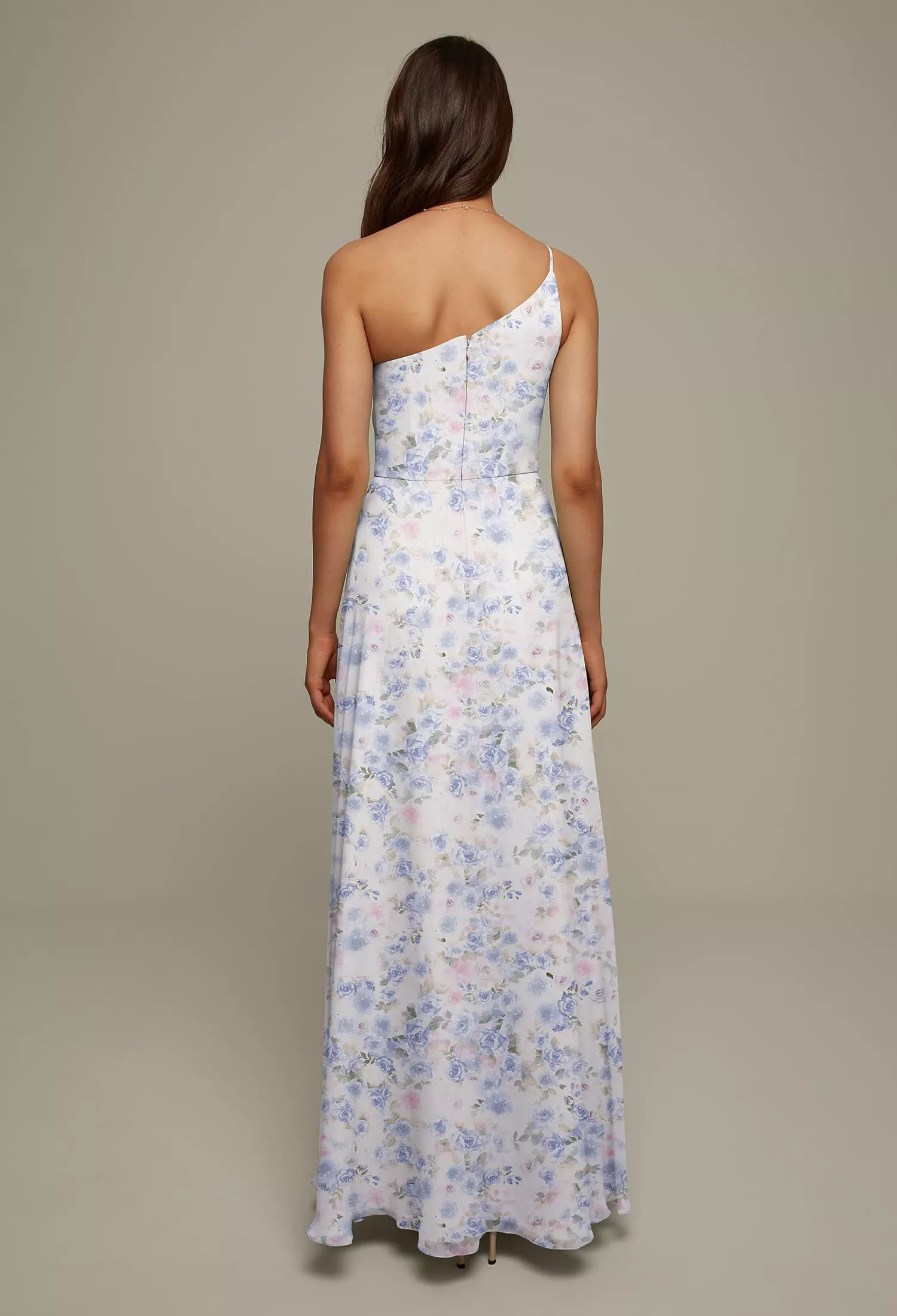 Azure Purple Print, Blue Floral Floral Bridesmaid Dresses | AW.Bridal