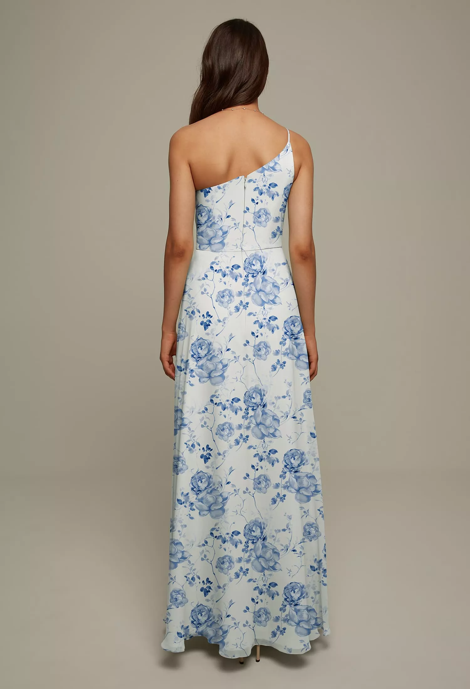 Blue Botanical Floral, Blue Floral Floral Bridesmaid Dresses | AW.Bridal