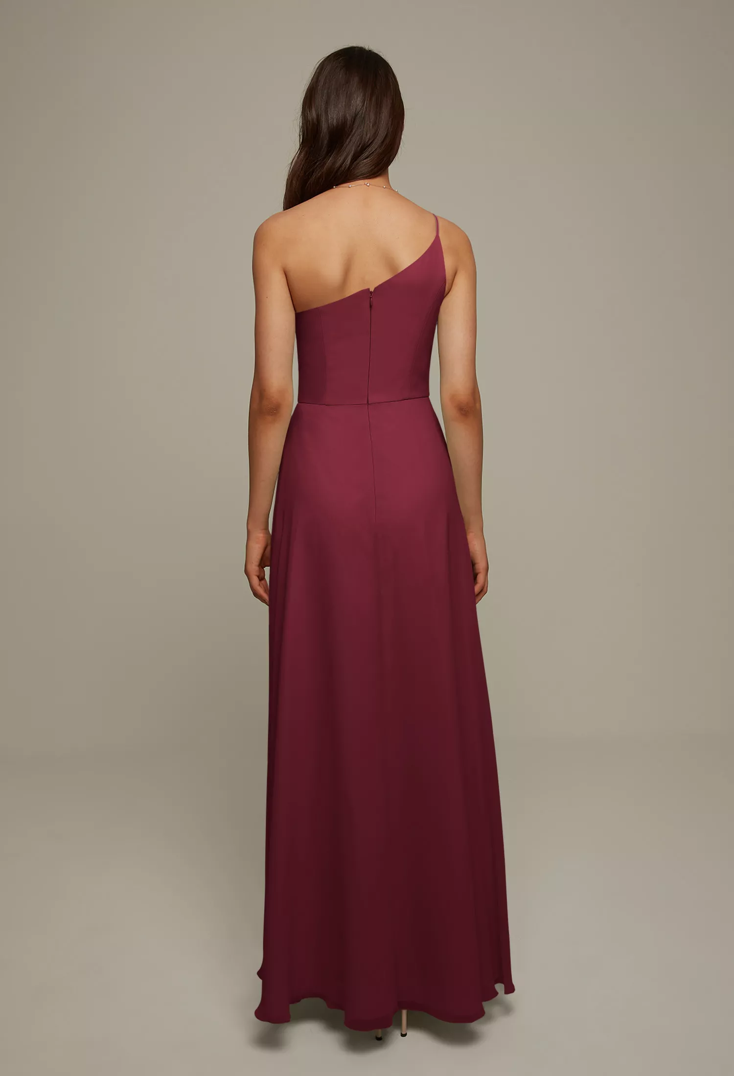 One Shoulder Floral Bridesmaid Dresses | AW.Bridal