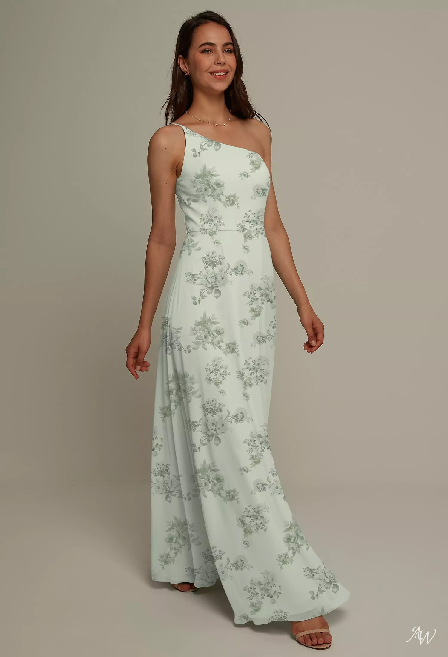 knee length dresses for ladies Janey Floral Halter Midi Dress main image 0
