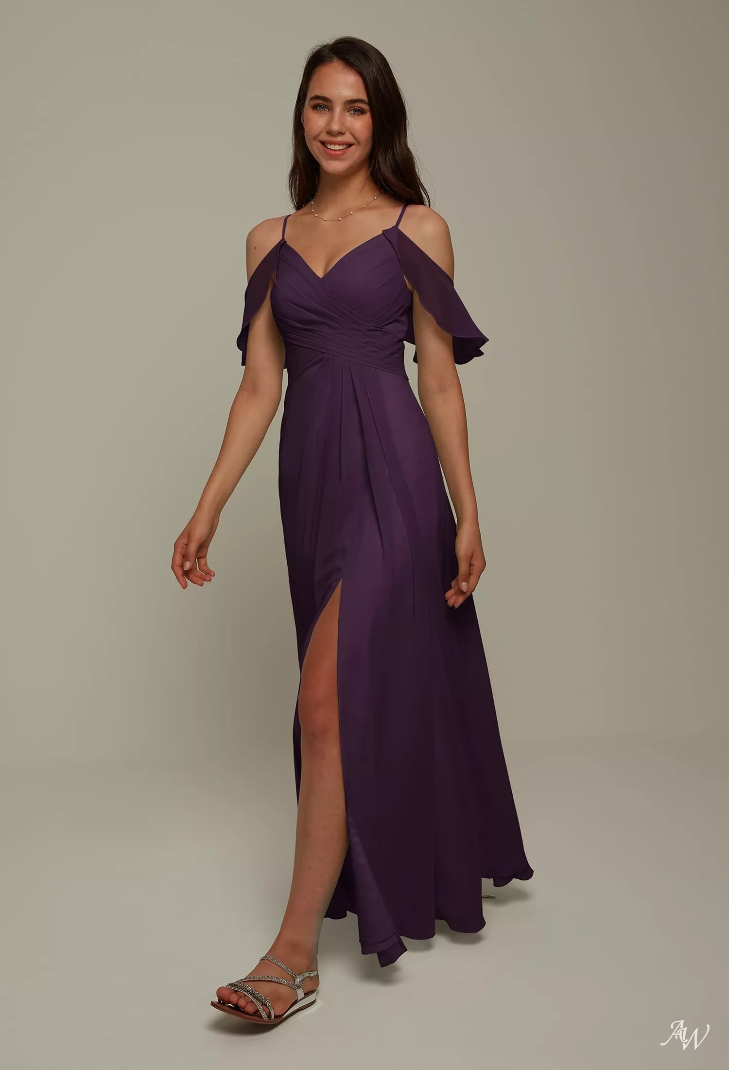 AW Jenifer Grape Bridesmaid Dresses | AW.Bridal