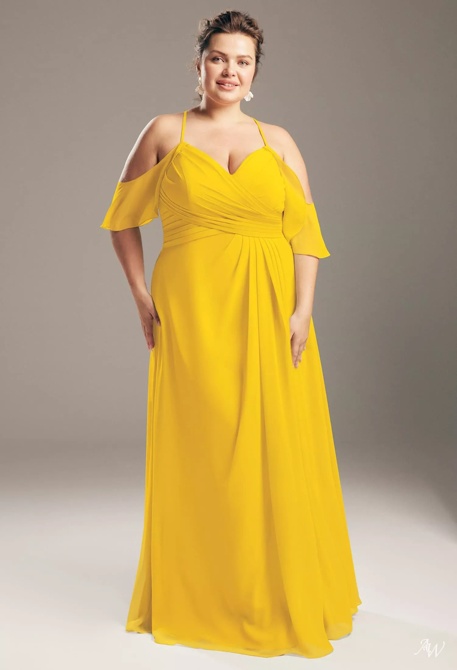 AW Jenifer Mustard Yellow Bridesmaid Dresses | AW.Bridal