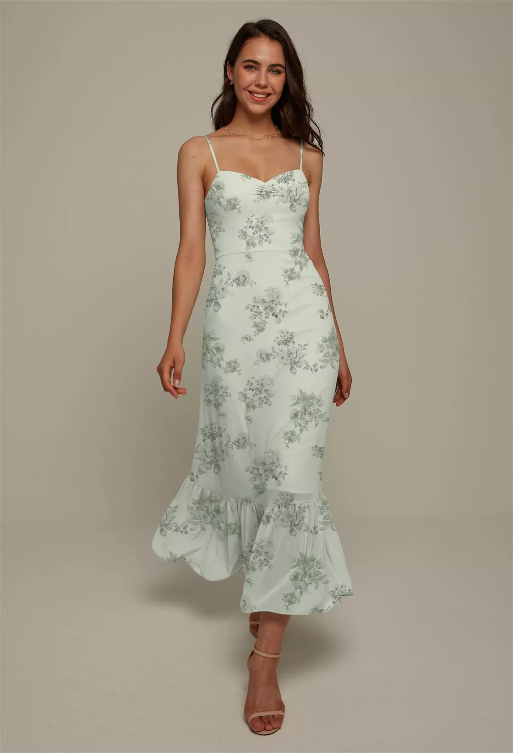 Pistachio Green Penoy Casual Wedding Guest Dresses