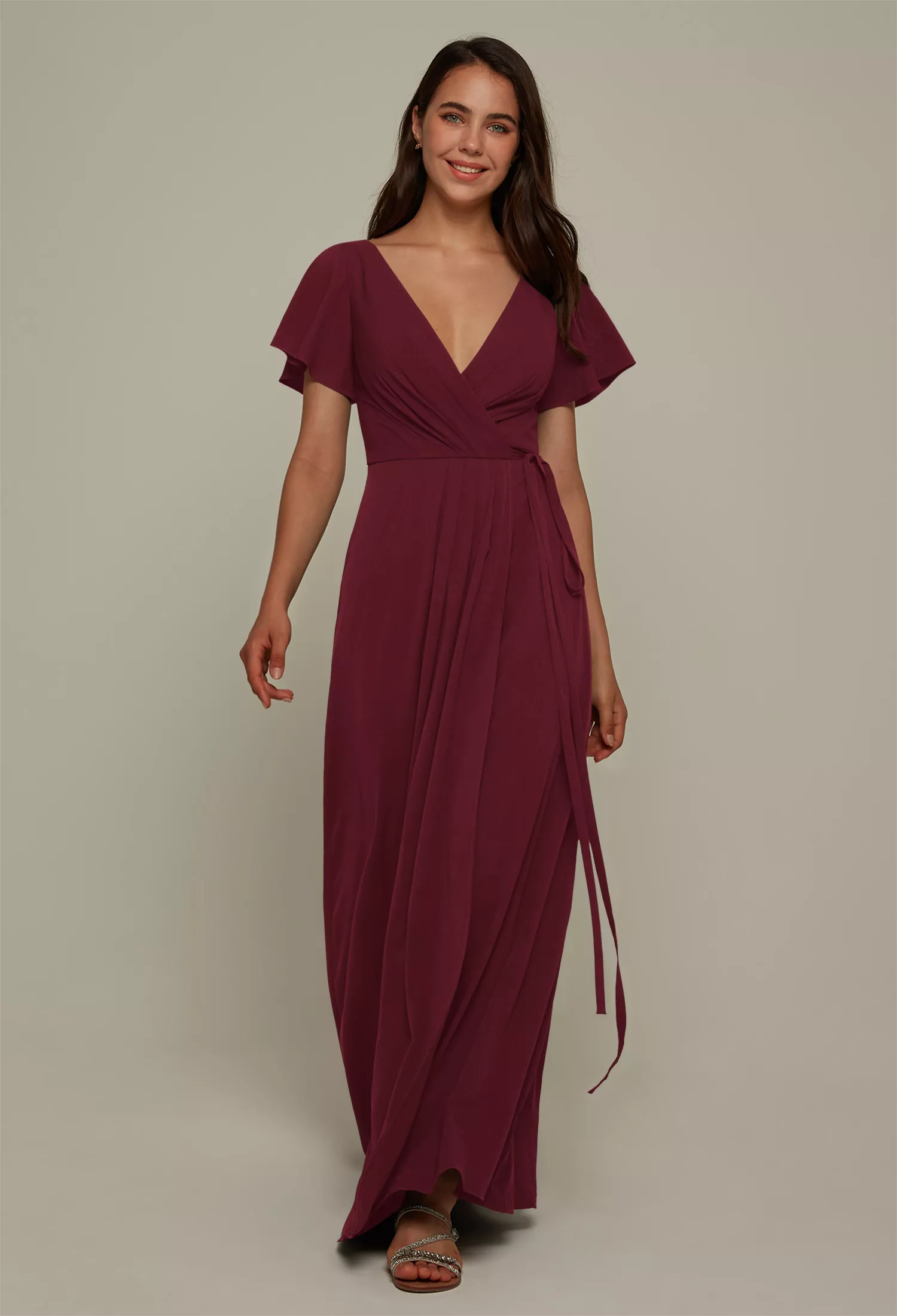 Burgundy Plus Size Dresses | AW.Bridal