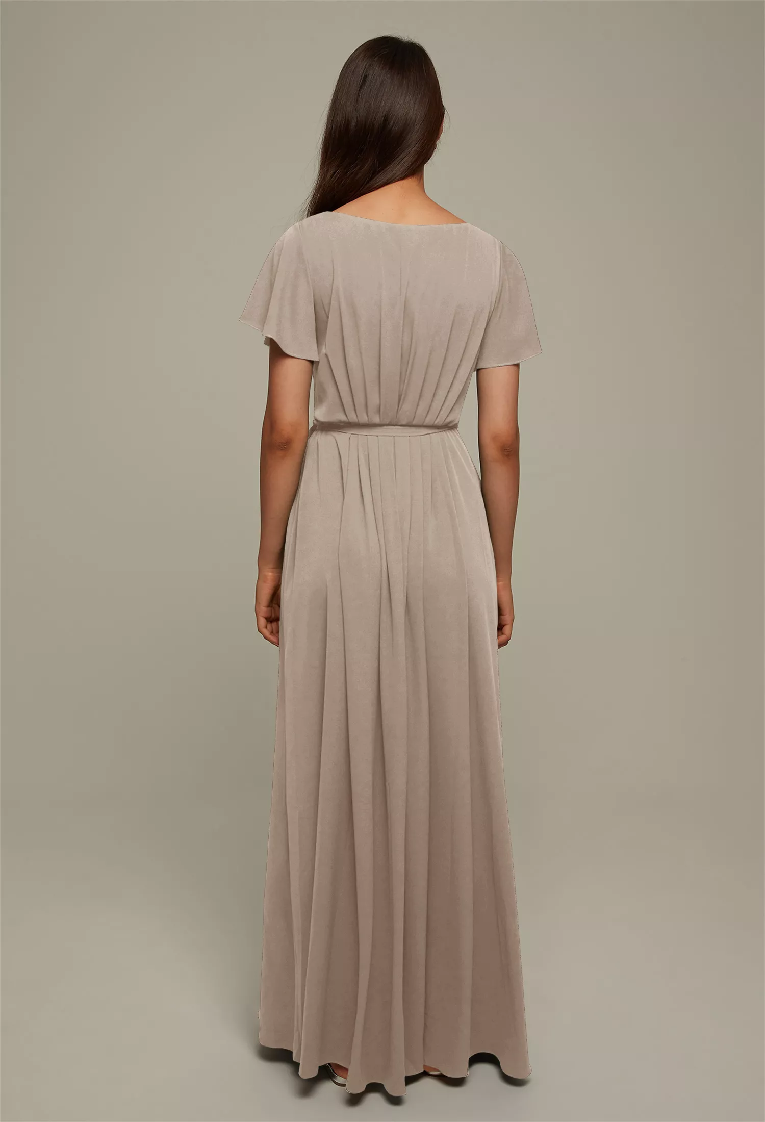 navy fishtail bridesmaid dresses Wedtrend Women Dark Navy Long Bridesmaid Dress A-Line Backless Floor Length  Tiered Wedding Guest Dress  WEDTREND