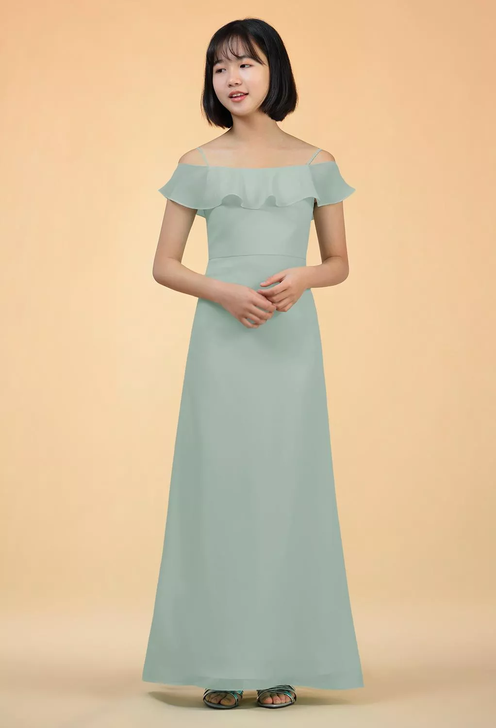 Sage Green, Dusty Sage Junior Bridesmaid Dresses