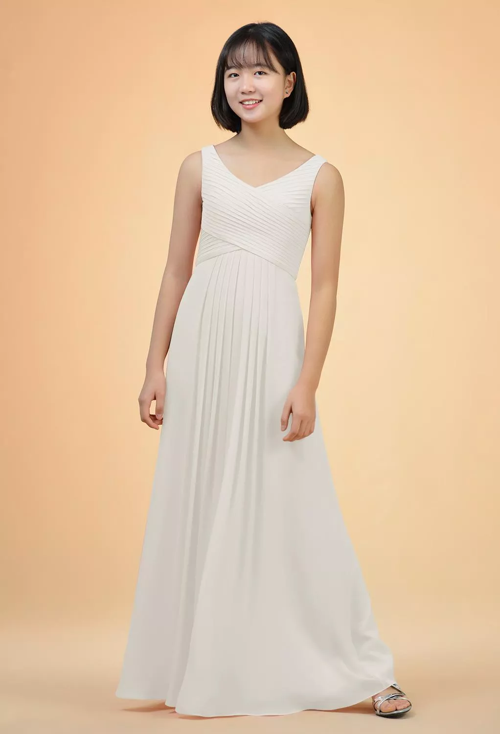 blue dress for baby girl White Flower Girl Dresses,Princess Junior Bridesmaid Dress,JB00038, J12 / Silver