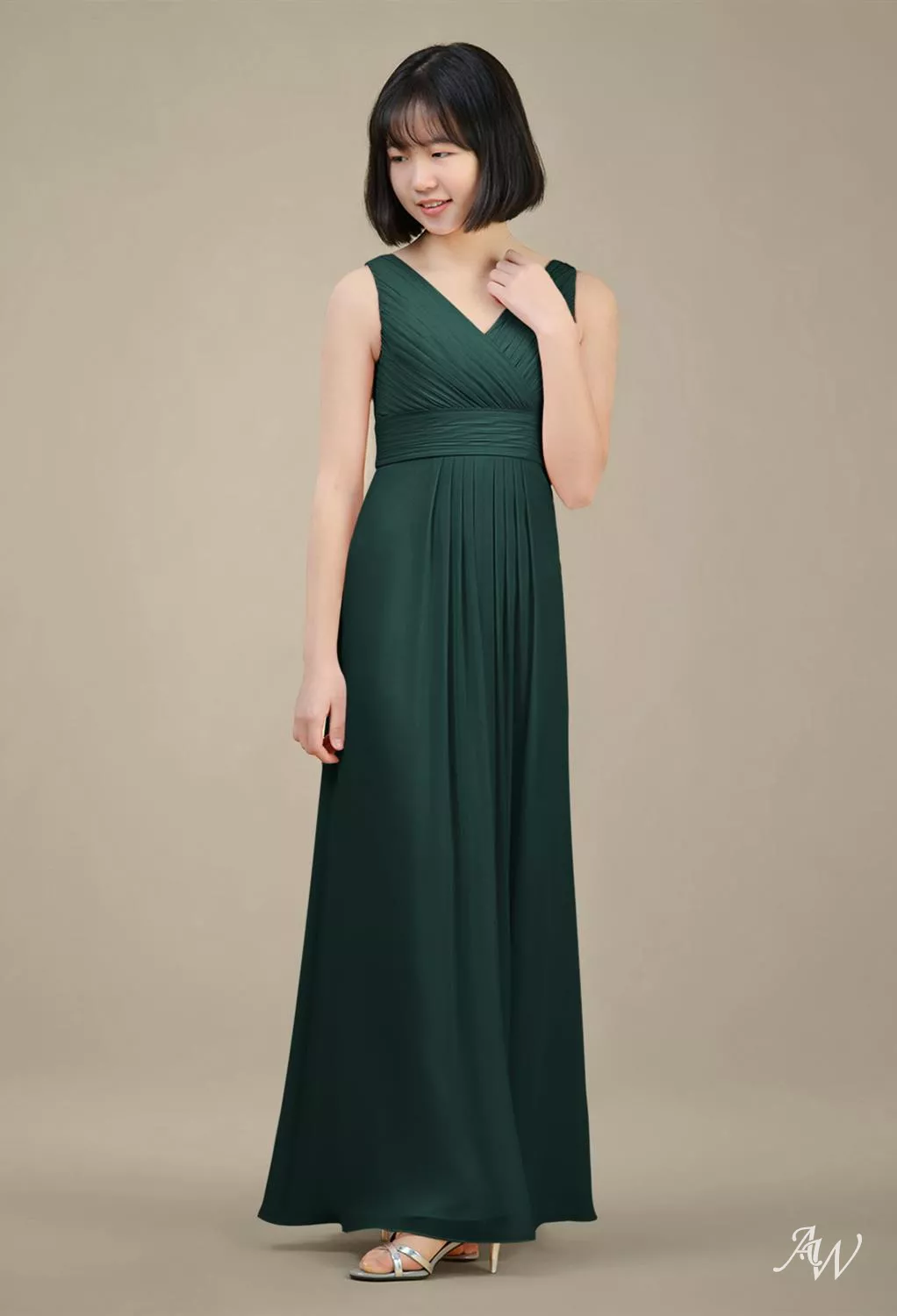 cream colored casual dresses Structured Midi Dress | Trendy Women's Clothing midi_dresses leading to a bodice Alyce Paris 40082 - Silk Satin Colors:Olive 783