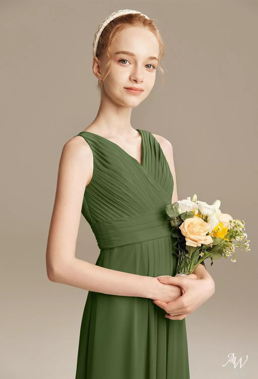 slim fit dress slacks Green & Yellow Chloe dress