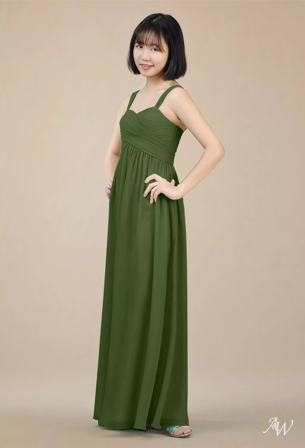 abigail bridesmaid dress AW Green Olive Dresses Women girls blue ballroom category:women-ready-to-wear-dresses Cicinia Olivia Chiffon Sheath Color:Dark Plum