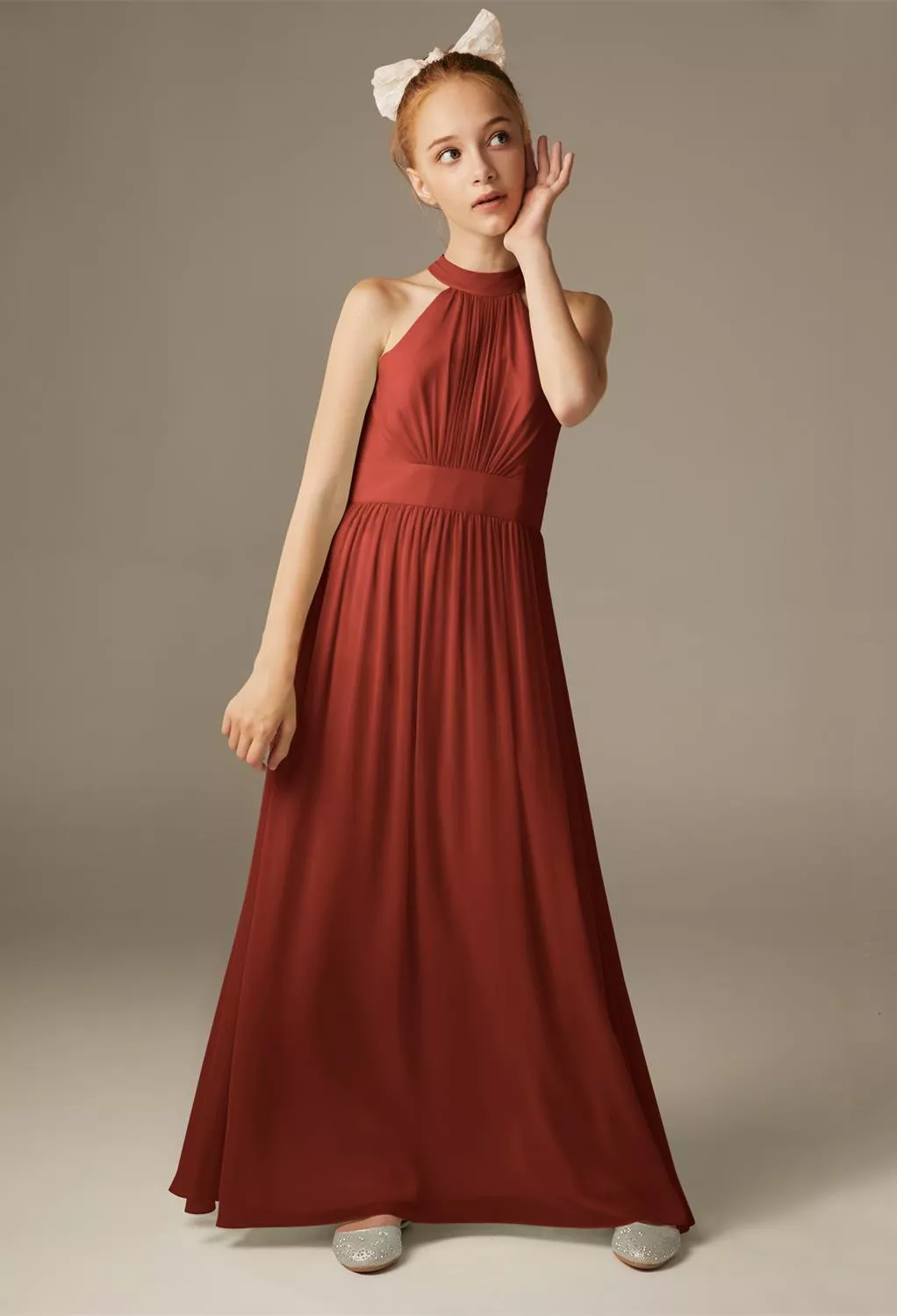 Rust Junior Bridesmaid Dresses | AW.Bridal