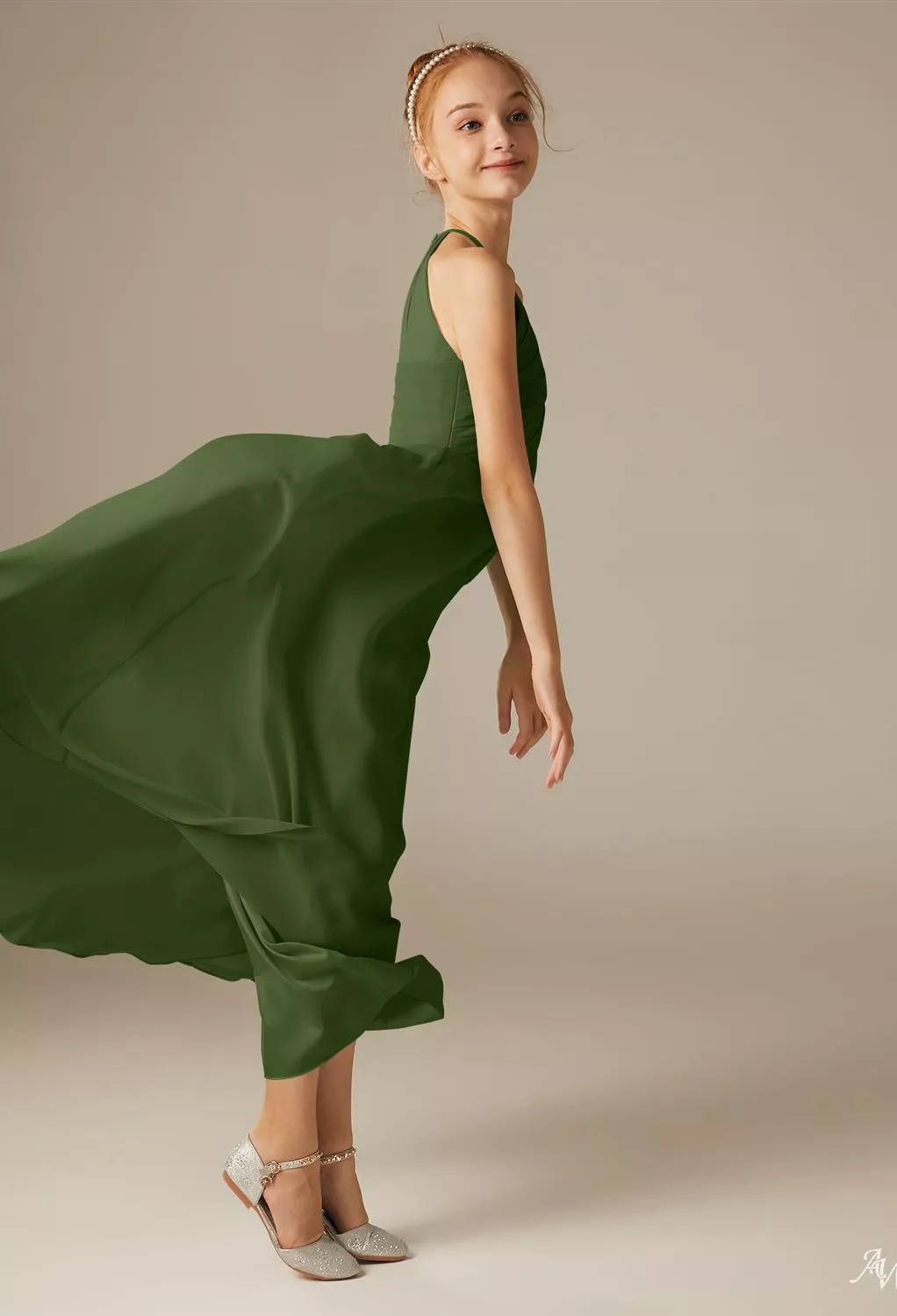 olive green dress with black heels Born to Outshine Mini Dress main image 0