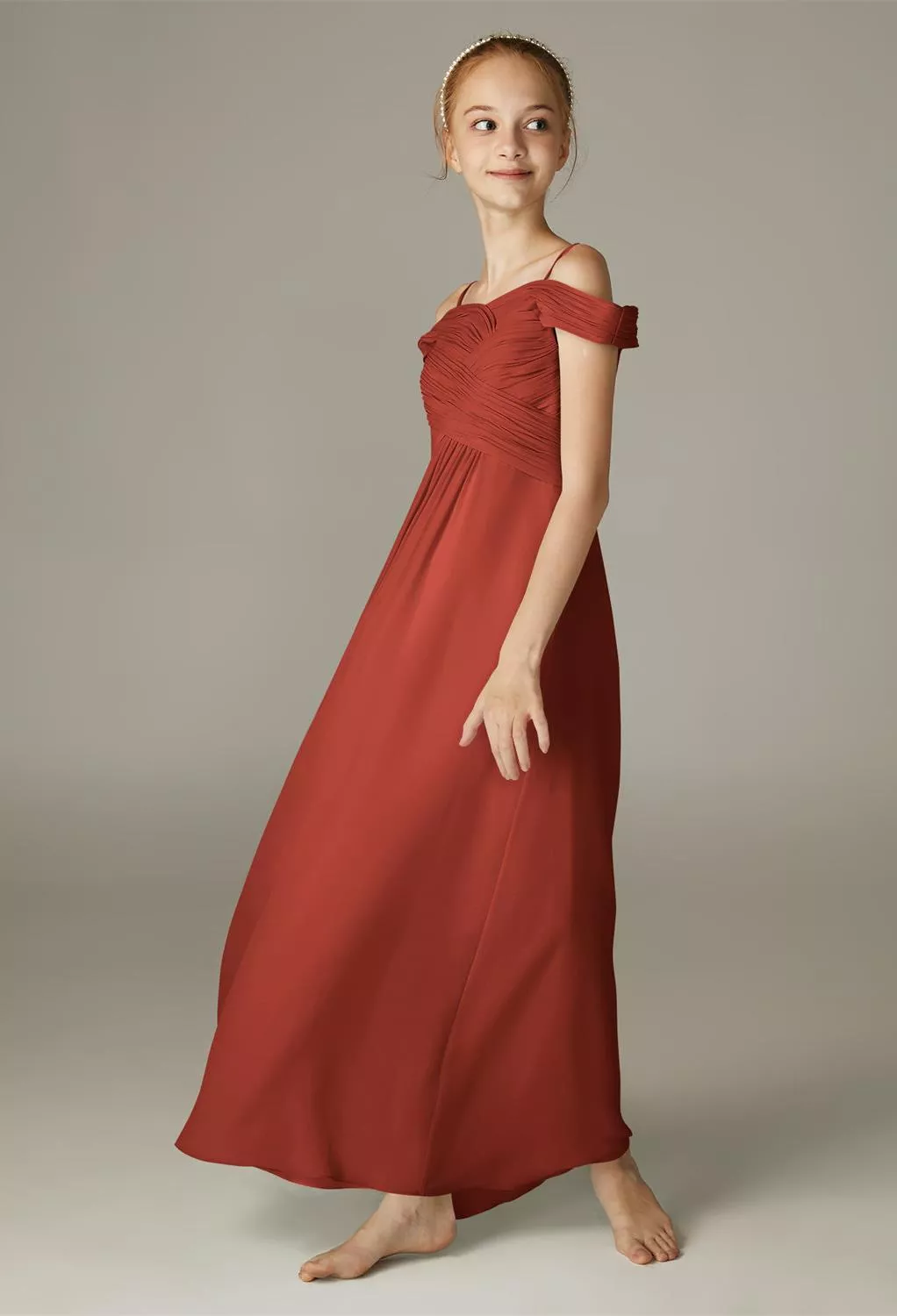 rust junior bridesmaid dresses Rust Bridesmaid Dress Matte Satin Size XL