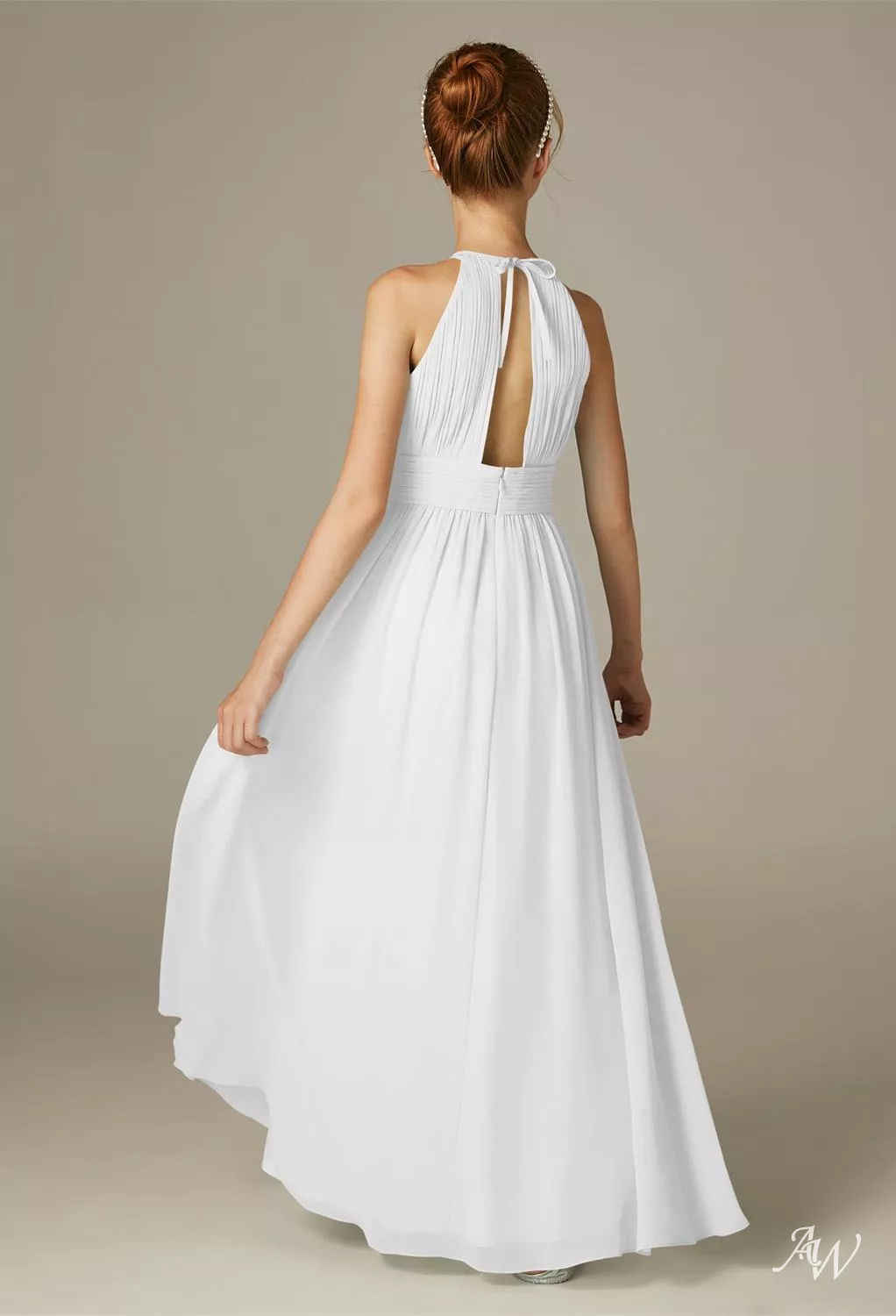 white cotton bridesmaid dresses Women's The High Life White Cotton Scalloped V-Neck Midi Dress | Size: L