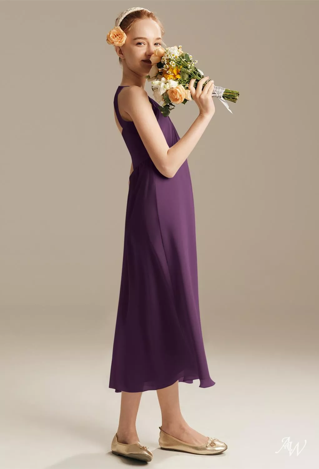 grape bridesmaid dress AW Poppy sequin reshoots 2057 Jacinta One Shoulder Maxi Color:NEW NAVY Scoop Sleeve Length