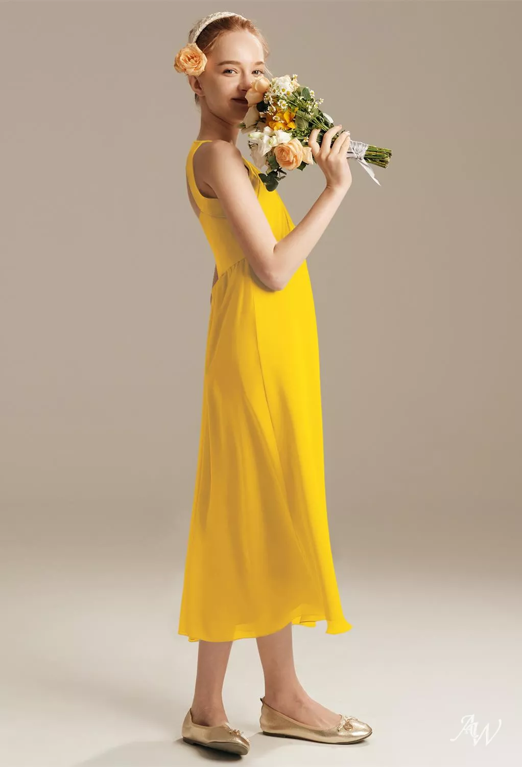 AW Poppy Mustard Yellow Bridesmaid Dresses