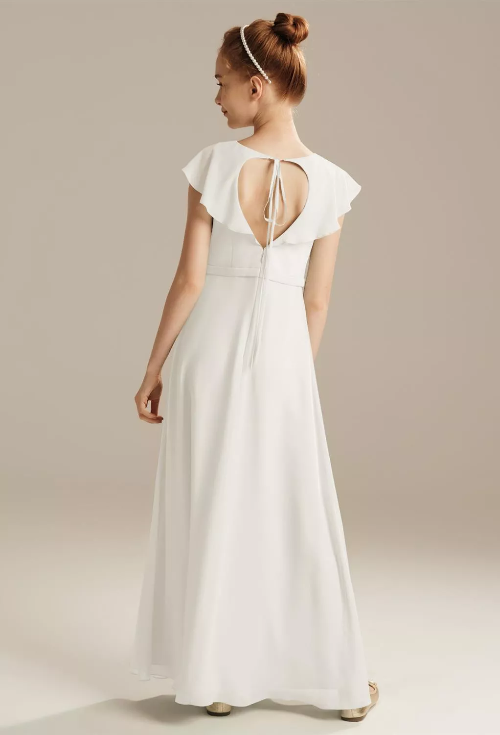 white junior bridesmaid dresses Elsa Luxurious Sparkly White Junior Bridesmaid Dress features glittery details and a graceful fit Junior Bridesmaid Dresses Junior White