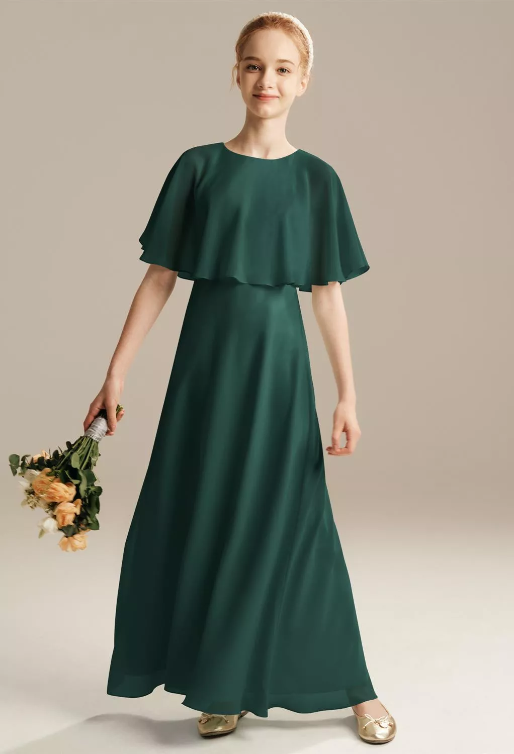 Dark Emerald, Emerald Green Junior Bridesmaid Dresses | AW.Bridal