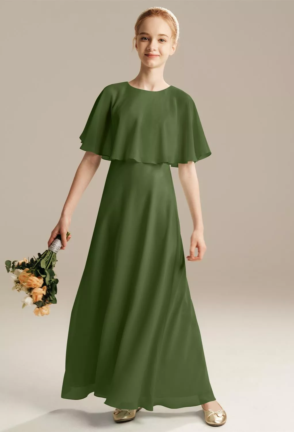 olive green dresses for juniors Olive Green Party Dress with Cyan Bow