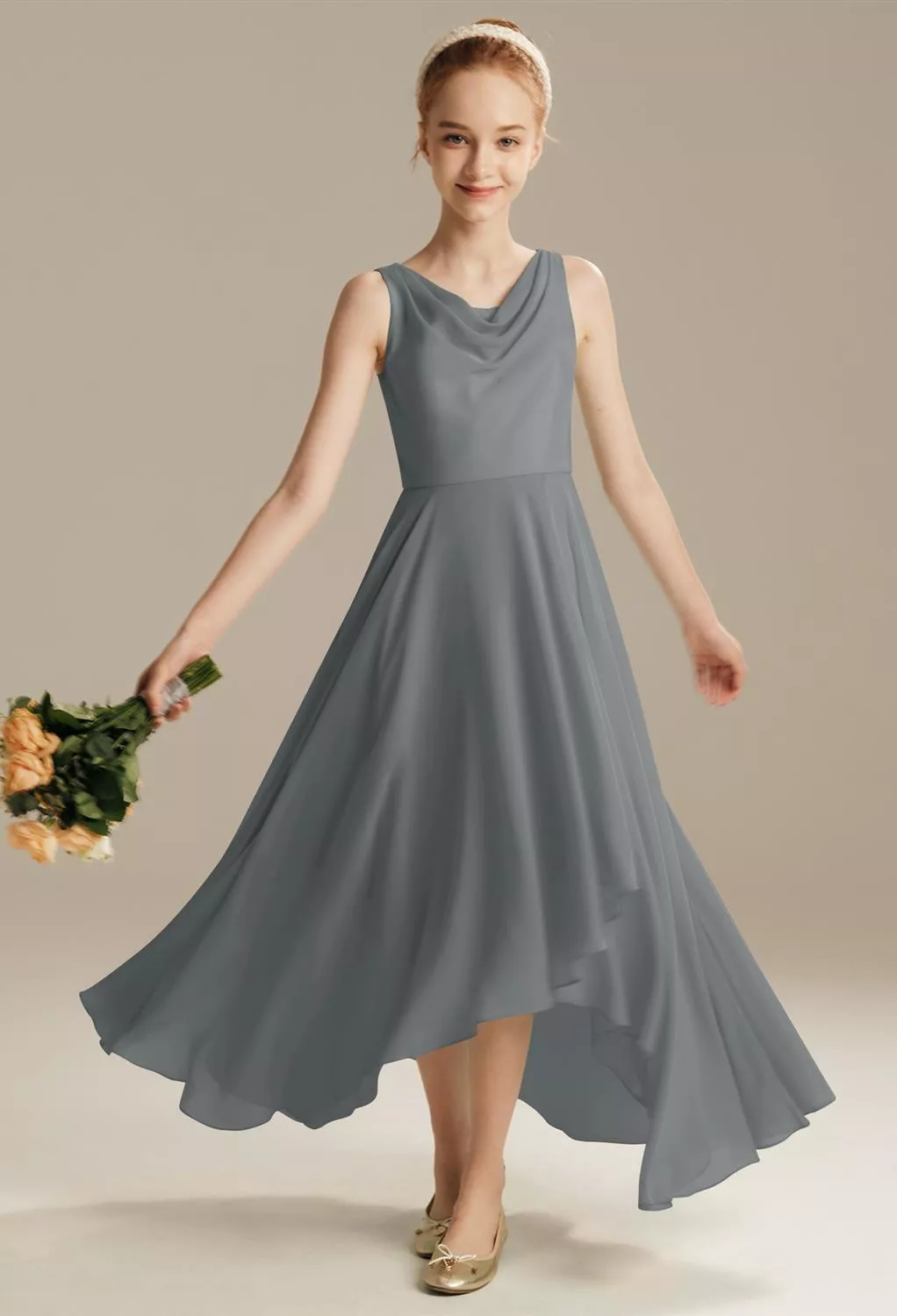 grey junior dresses Steel Gray Bridesmaid Gray dresses
