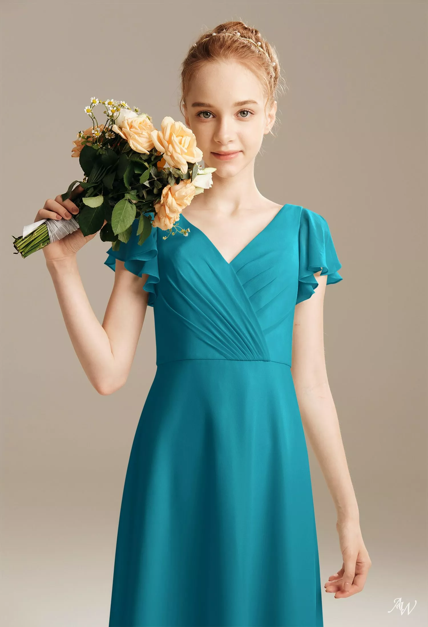 AW Tyche Deep Lake Bridesmaid Dresses | AW.Bridal