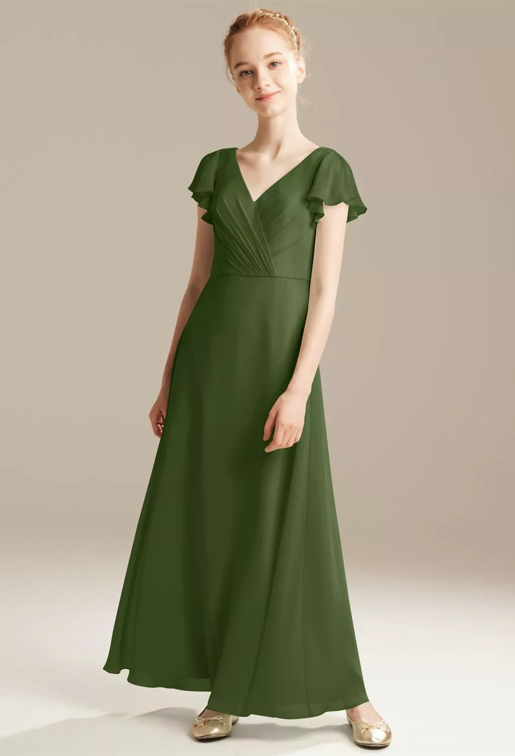 open lace back dress Gorgeous Halter Chiffon Junior Bridesmaid Dress