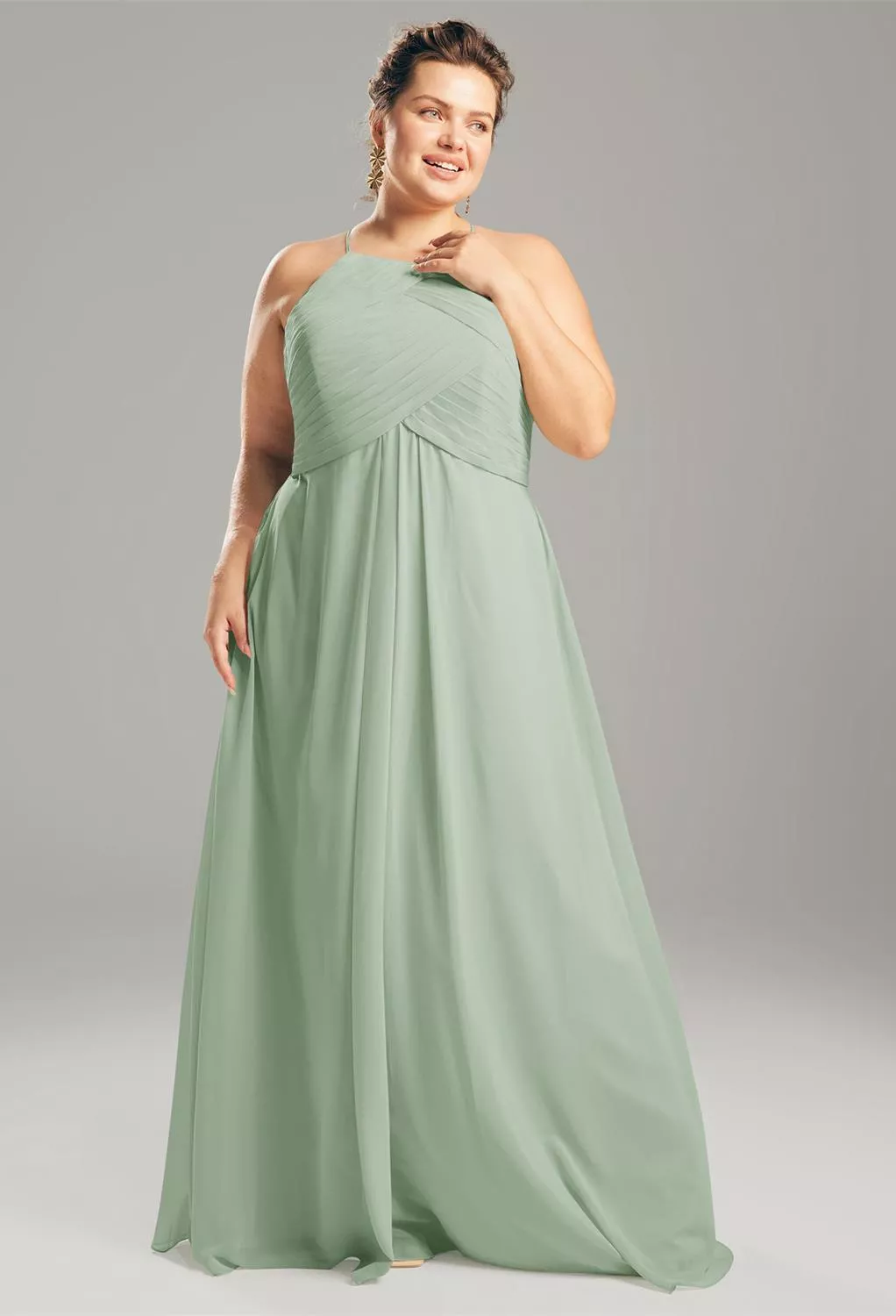 sachin and babi light blue dress City Vibe Floral Printed Halter Neck Tie Back Maxi Dress main image 1