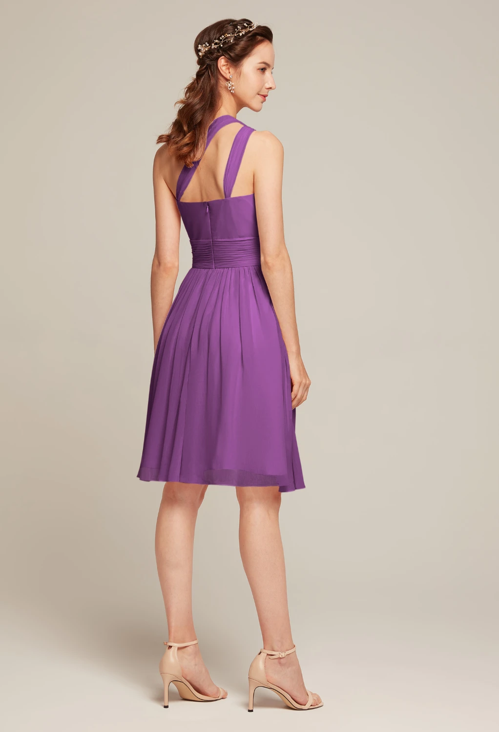 purple bridesmaid dresses short to show evidence of styleattribute-evening dresses styleattribute-jewel tone Sequin star mini dress Color:M-Celadon