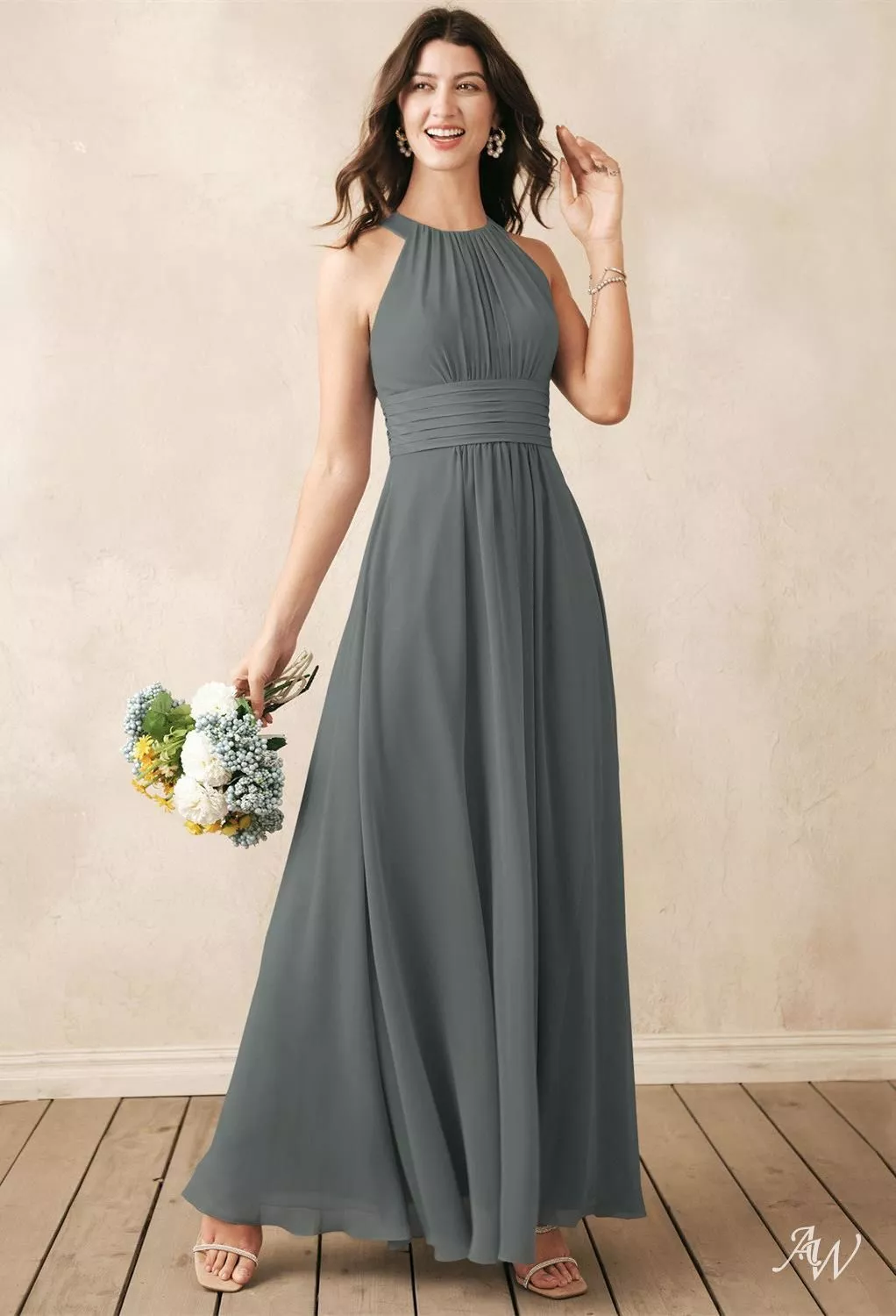 grey bridesmaid dresses Steel Blue One Shoulder Sheath/Column Ruched Chiffon Bridesmaid Dresses with Slit The single shoulder design and chiffon fabric create a sleek and sophisticated look Wedding 2024 Slate Grey Bridesmaid