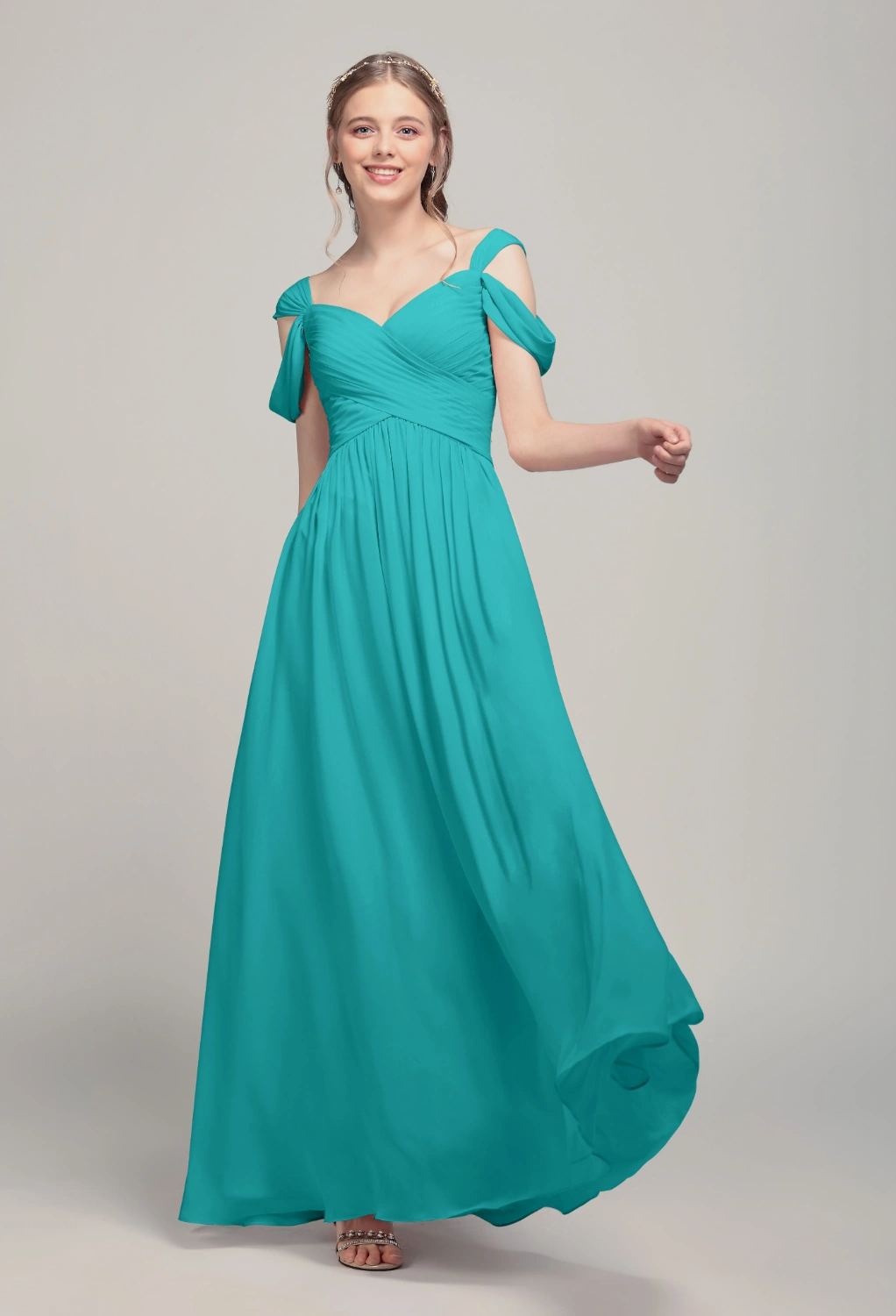 turquoise bridesmaid dresses south africa Sheath One Shoulder Satin Pleated Long Plus Size Bridesmaid Dress QB30 –  SQOSA main image 1