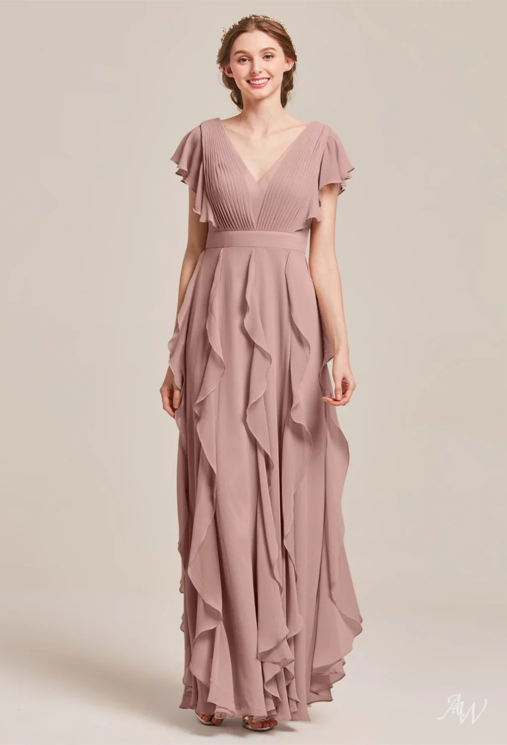 strapless open back dress Marcia Blush Linen Pink Designer Shirt Dress main image 0