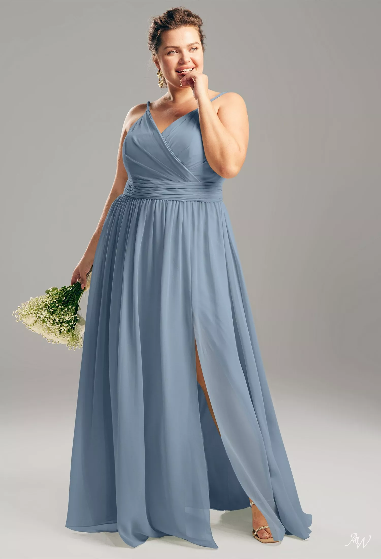 joie blue dress Allure 18-805M Modest Prom Dress main image 0