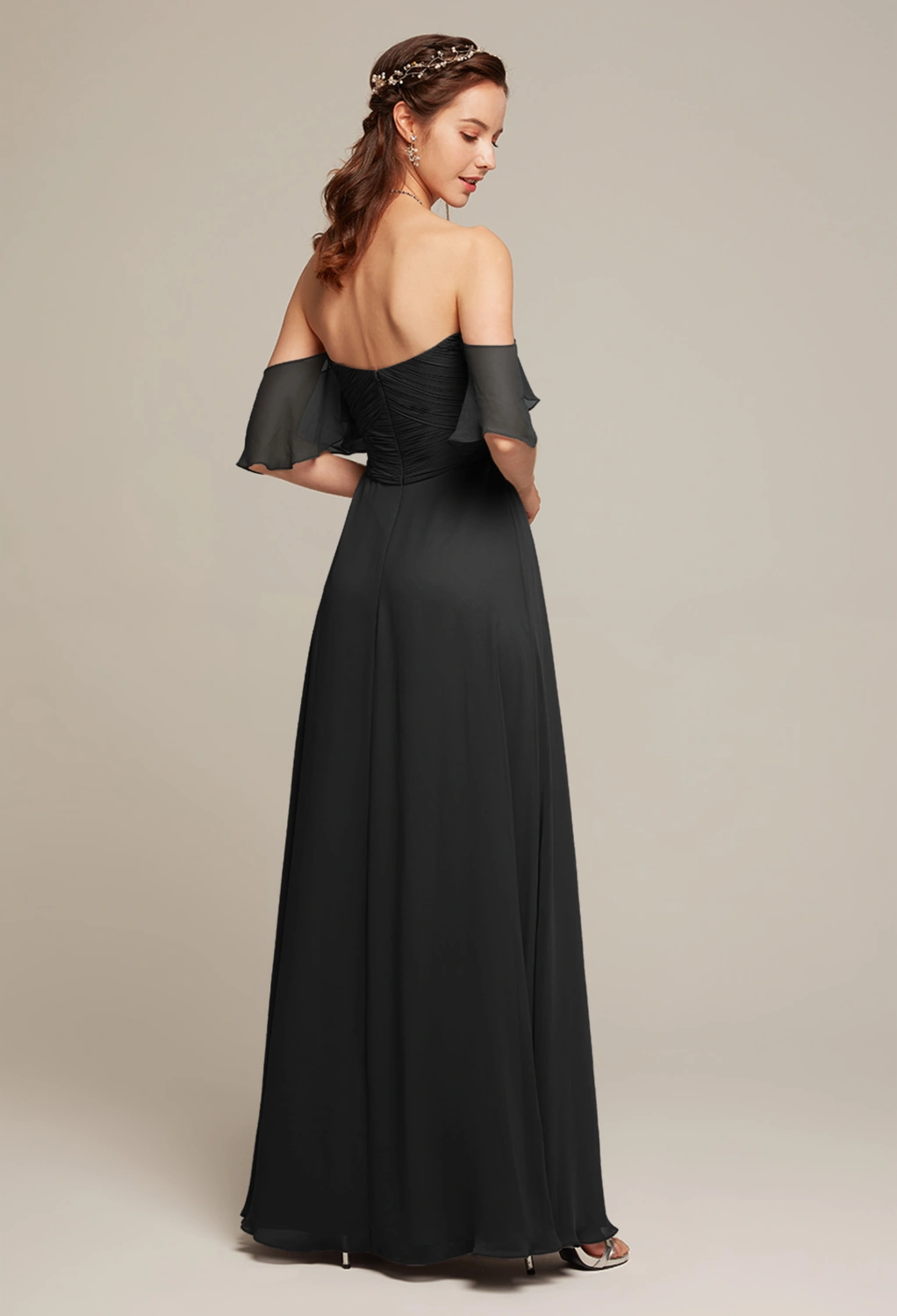 long black maternity bridesmaid dresses Azazie Llana