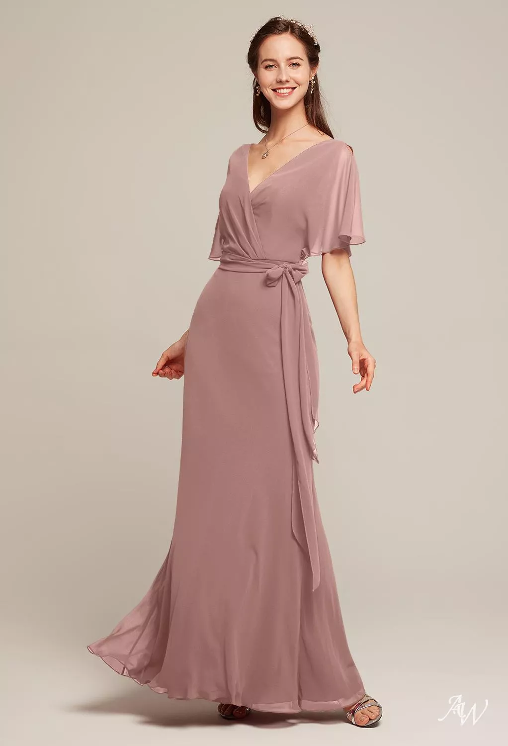 AW Rosina Dusty Rose Bridesmaid Dresses | AW.Bridal
