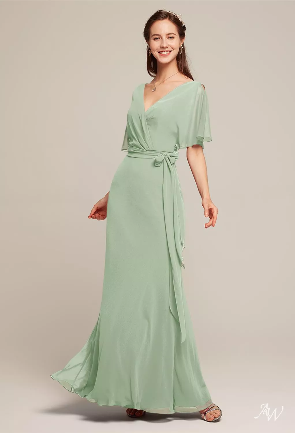 sage green work dress AW Rosina Bridesmaid Dresses Dark green wedding guest dress