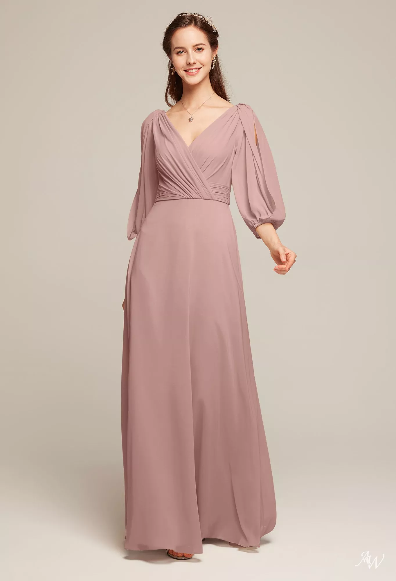 knee length dresses for ladies Size 12 Kanali K 1882 Dusty Rose Bridesmaid Dress – Bridal Sense
