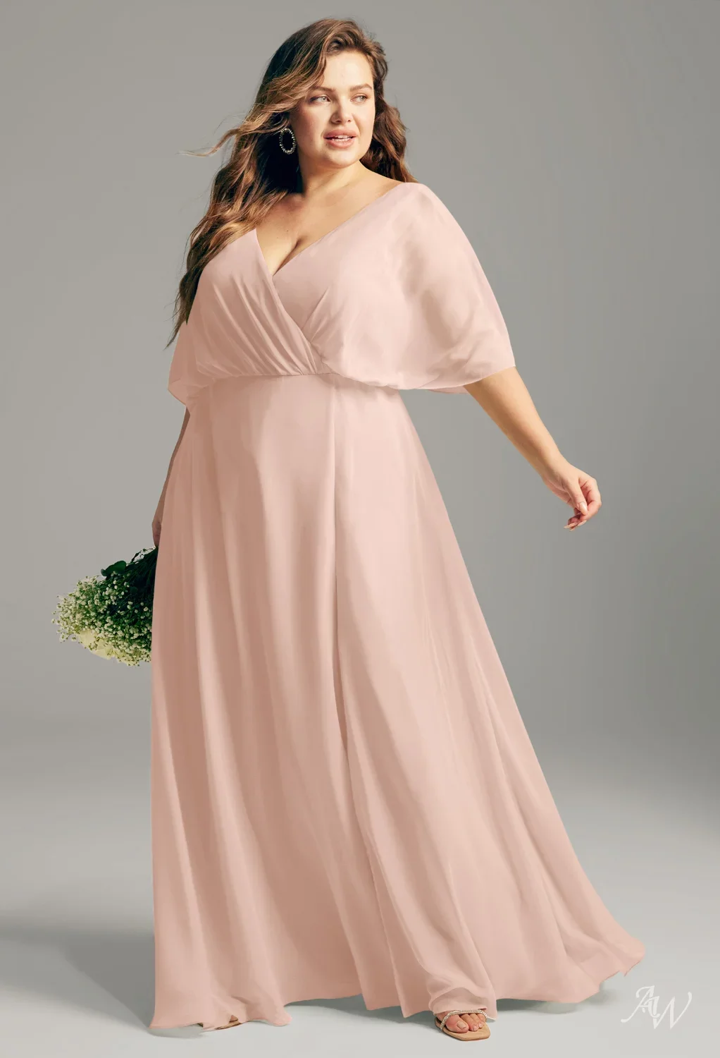 plus size blush pink bridesmaid dresses Blush Tulle Long Sleeve Plus Size Dress Bridesmaid  Lisposa