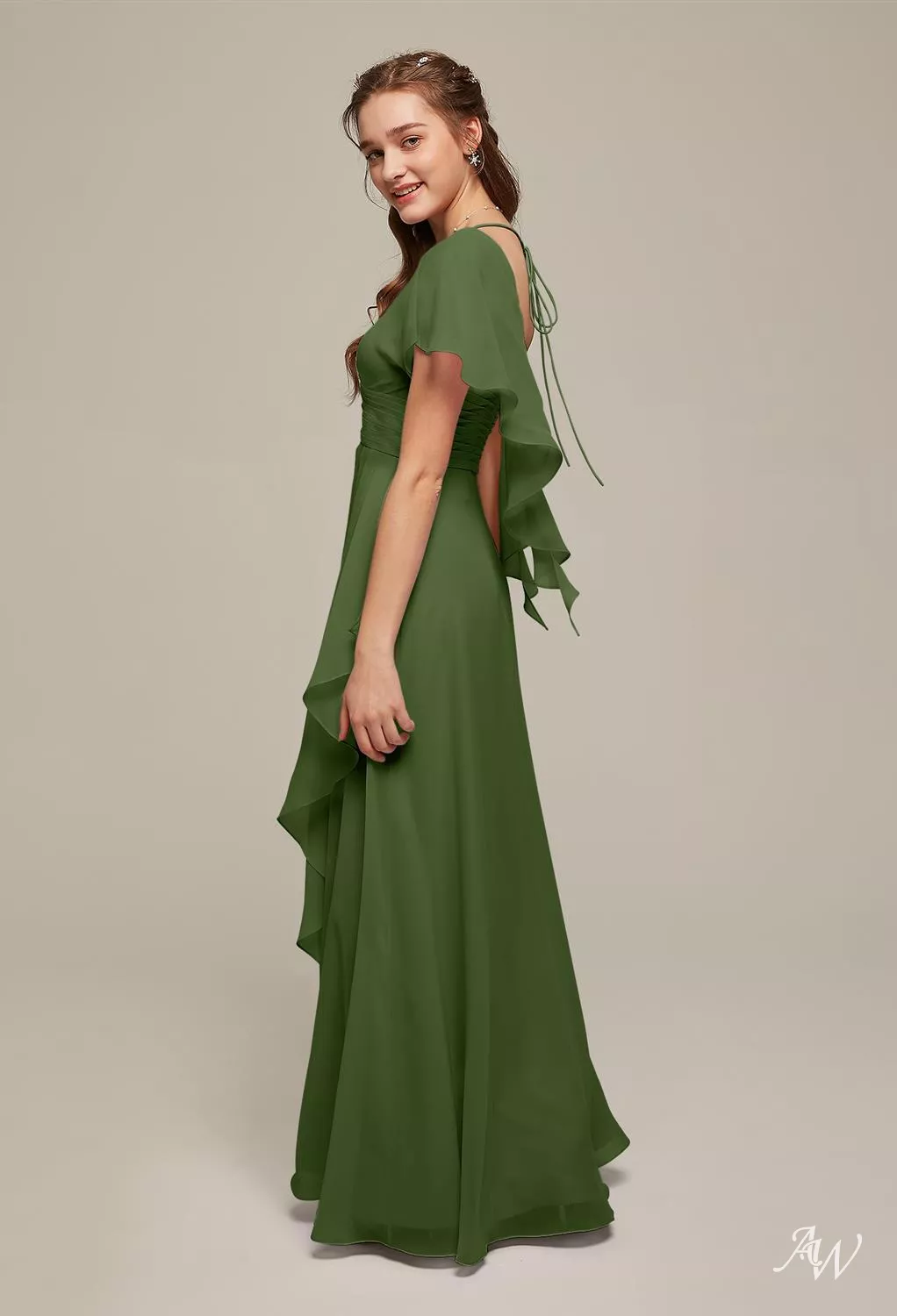 AW Clarice Green Olive Bridesmaid Dresses | AW.Bridal