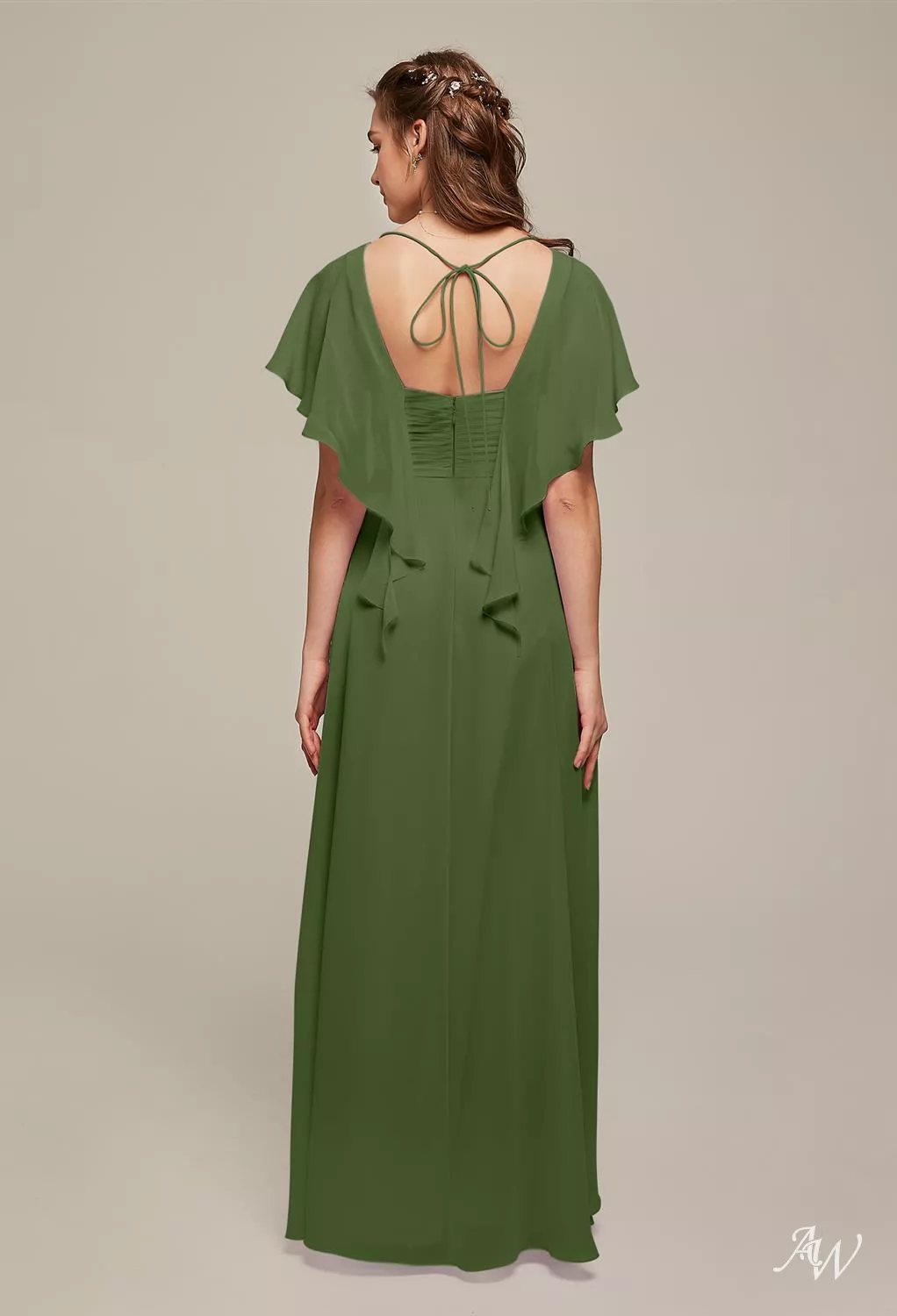 AW Clarice Green Olive Bridesmaid Dresses | AW.Bridal